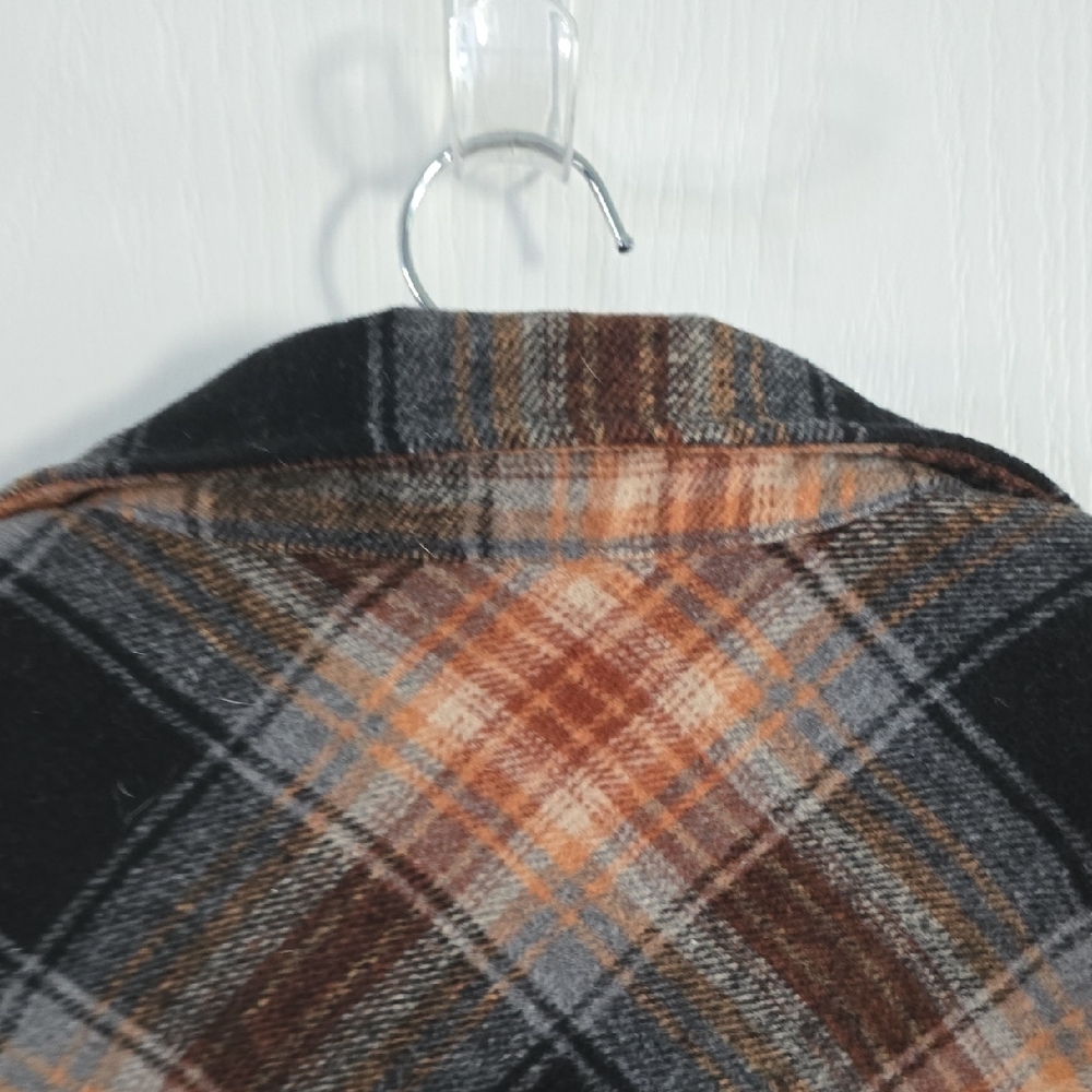 Zenana Outfitters Plaid Shirt in Black and Brown - Picture 8 of 9